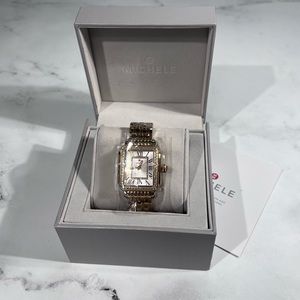 Michele Deco Madison 18K Gold Diamond Watch